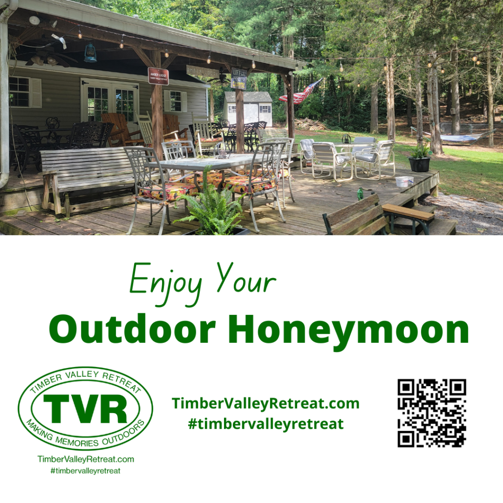 ๐ถ Discover the most romantic Maryland honeymoon cabin rentals. 100 private acres, river views, and family hospitality await you at Timber Valley Retreat. ๐ฅ