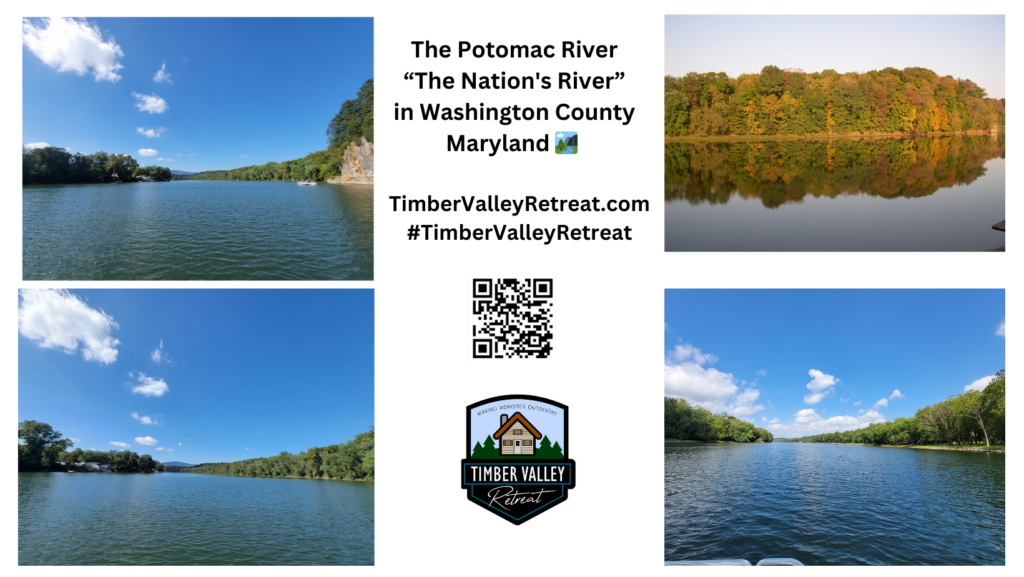 River Memories on the Potomac 🛶
A highlight of a Grandparents Day Glamping Trip Weekend is often a visit to the water. The Potomac River, "The Nation's River," flows 383 miles from the Appalachian Mountains to the Chesapeake Bay, forming borders for Maryland, Virginia, West Virginia, and Washington D.C. It serves as a vital waterway for history, recreation (hiking, paddling), and wildlife.