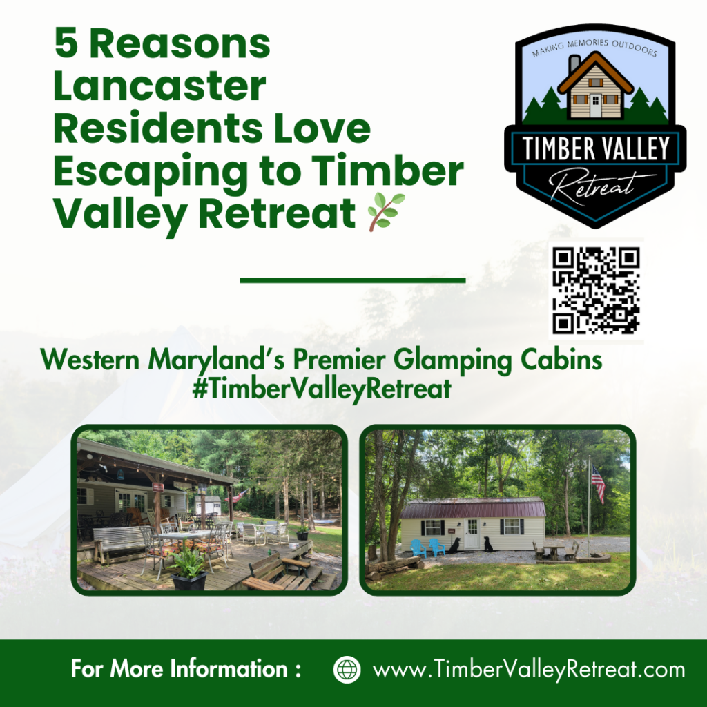 ✨ Looking for a Lancaster PA vacation destination alternative? Discover our private campgrounds cabin Maryland experience at Timber Valley Retreat for a phenomenal escape!