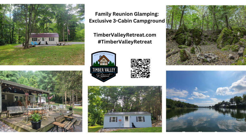 Discover why Timber Valley Retreat is the top choice for families! 🌲 Our private glamping cabins Maryland offer exclusive access, cozy amenities, and river fun near DC, VA, PA, and WV. Book your personalized family reunion today! 🏕️