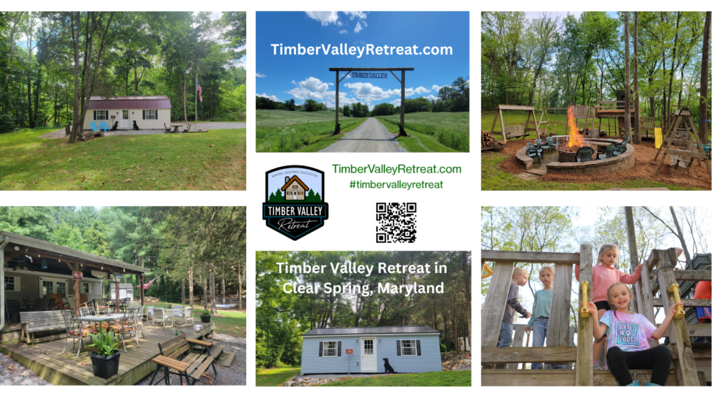 Plan the best bash at the premier birthday party campgrounds Washington County offers! 🎂 100 private acres at Timber Valley Retreat with cabins and river fun.