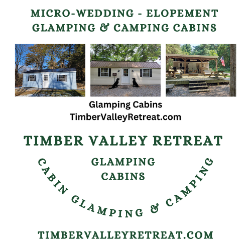 Small Wedding Glamping Maryland Cabins