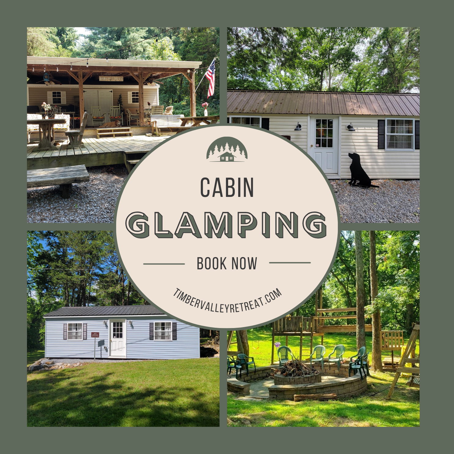 3 - Cabin Glamping Clear Spring Maryland Campgrounds - Timber Valley ...
