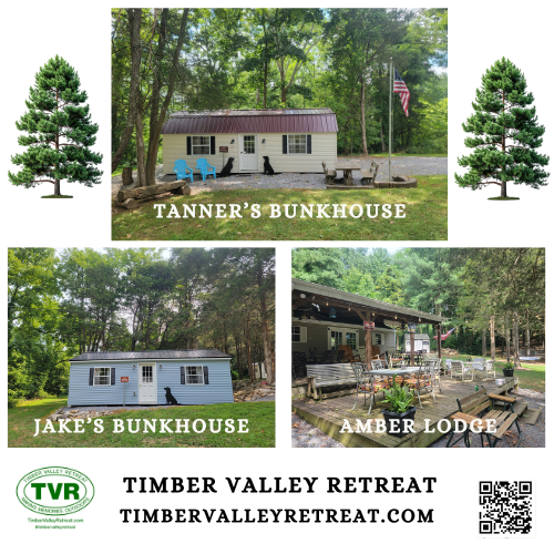 The Heart of Glamping Clear Spring Maryland 3-Cabin Campground 🏠
Why does our Glamping Clear Spring Maryland 3-Cabin Campground receive such high marks? It starts with the layout. We offer three distinct cabins—Amber Lodge, Tanner’s Bunkhouse, and Jake’s Bunkhouse.