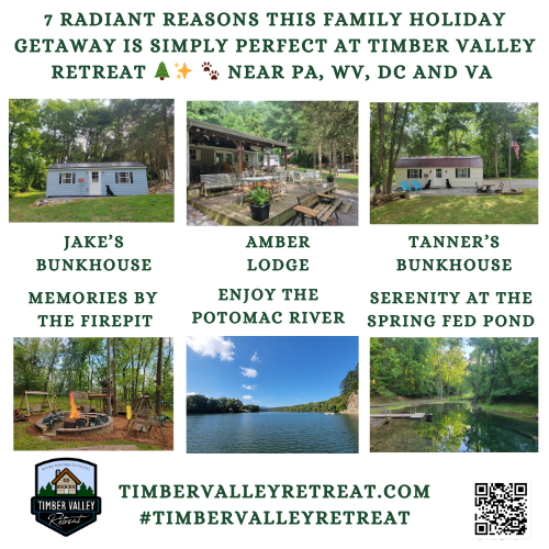 Plan the ultimate Family Holiday Getaway in Maryland! Our Cabin Glamping retreat offers private luxury, mountain views, and 3 cozy cabins. Book your escape today! 🌲🏘️