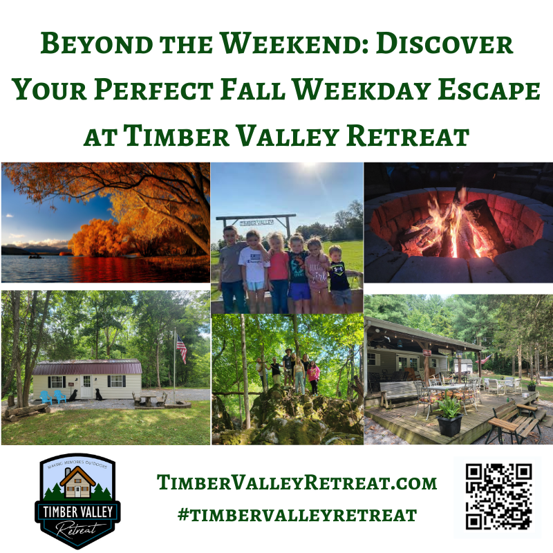 Plan the ultimate Fall Family Getaway in Maryland! Stay in our cozy Glamping Cabins at Timber Valley Retreat. Experience private mountain magic this autumn. Book now! 🍂🌲