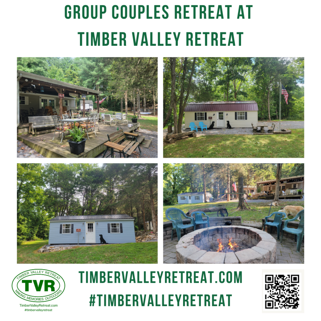 Plan the ultimate Group Couples Retreat in Maryland! Our Exclusive Private Campgrounds offer total privacy, 3 cozy cabins, and 20 acres of mountain fun. Book now! 🌲🥂