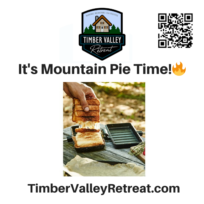 2. Mountain Pie Masterpieces
Elevate your campfire cooking! We provide the mountain pie irons—you just bring your favorite sweet or savory fillings. It is one of the most popular activities for guests enjoying Maryland glamping, offering a delicious and customizable way to bond around the fire.