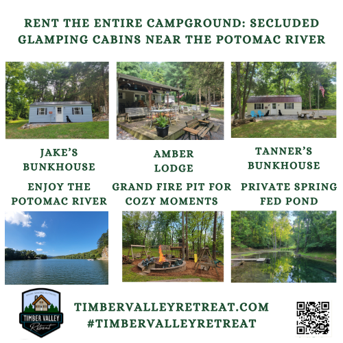 Private Maryland Campgrounds -1. Ultimate Privacy and Unrivaled Access
At a standard public site, you share fire pits and bathrooms. At our private Maryland campground, the central stone fire pit, scenic trails, and private spring-fed pond are yours alone. This level of true seclusion is a production of Timber Valley Retreat LLC’s mission to provide a peaceful environment where you can relax deeply and forge unforgettable memories without interruption.