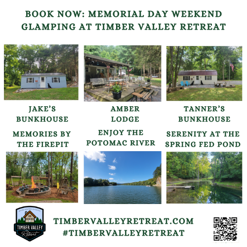 Secure Your Memorial Day Weekend Glamping
Timber Valley Retreat is a Family Owned Retreat dedicated to ensuring your holiday weekend is seamless. Our glamping cabins provide the comfort and amenities needed for a stress-free stay.