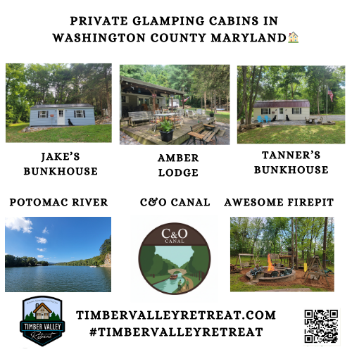 Discover the #1 private glamping cabins in Washington County Maryland. Exclusive 100-acre retreat near the Potomac River for your next family escape! 🏕️