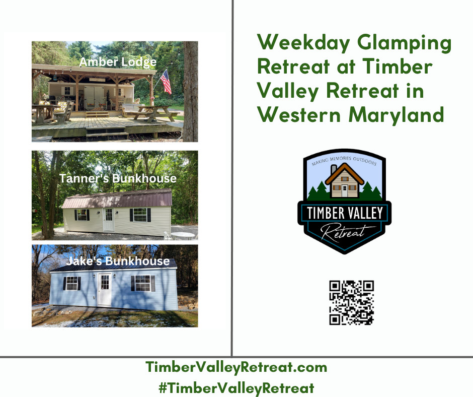 Why Choose Weekday Glamping in Maryland? 🚣‍♂️
Most people wait for the weekend to head to the mountains, but the real savvy travelers know that Tuesday through Thursday is when the magic happens. When you choose Clear Spring cabin rentals during the week, you get the absolute best of Timber Valley Retreat without the hustle. Weekday Glamping Clear Spring Maryland