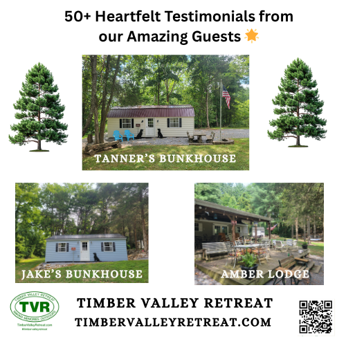 50+ Heartfelt Testimonials from our Amazing Guests🌟Five-star guest heartfelt testimonials for the beautiful Timber Valley Retreat.