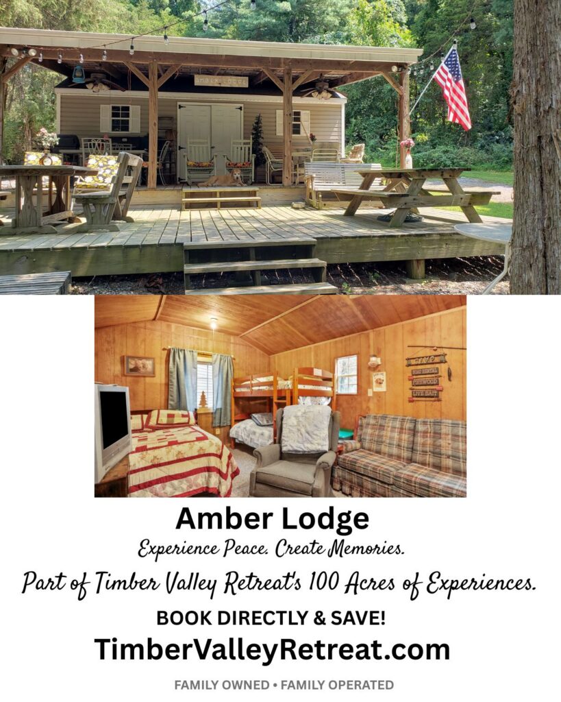 1. Enjoy a Peaceful Escape in Cabins Near Potomac River
One of the biggest reasons travelers choose Cabins Near Potomac River is the opportunity to escape the fast pace of everyday life. Instead of traffic, crowded hotels, and constant distractions, you'll discover a place where peace and quiet become part of your vacation experience. Come experience Amber Lodge!