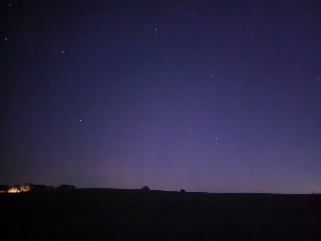 Night Skies at Timber Valley Retreat with a star-filled sky above our Maryland Dark Sky Cabin in Western Maryland
