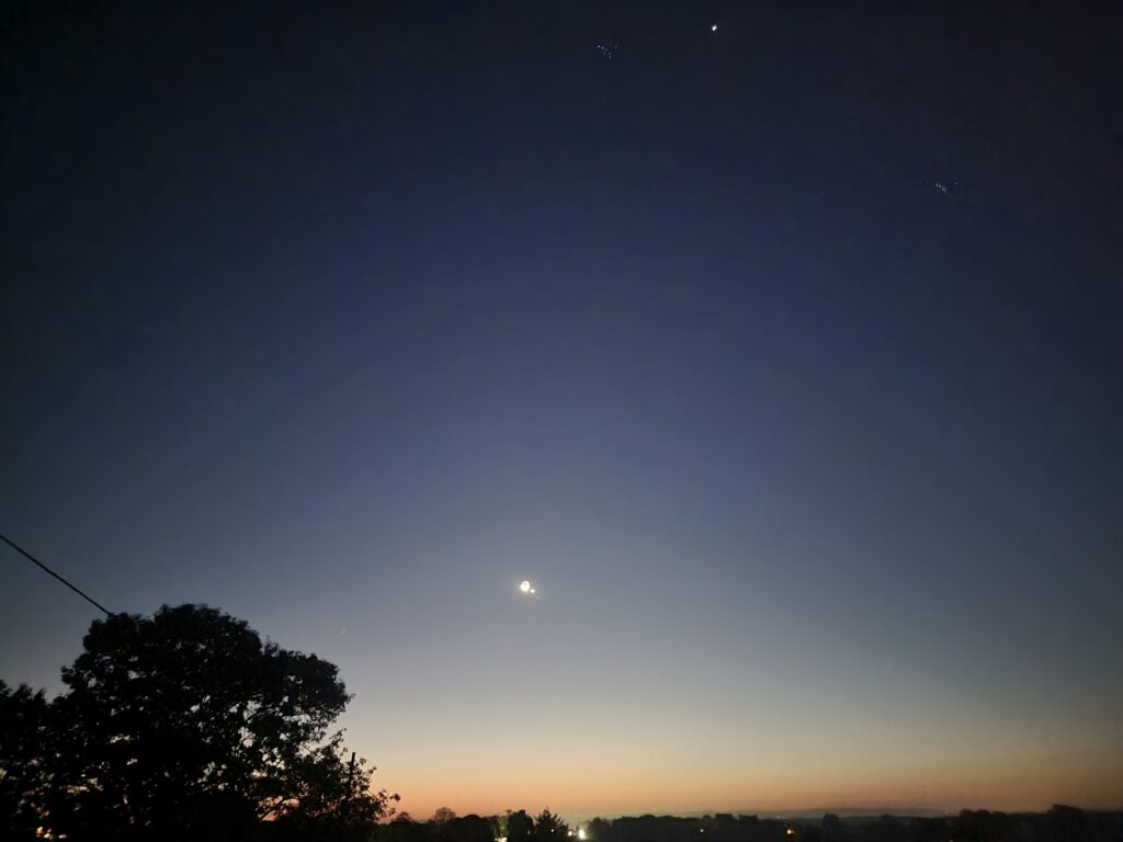 As the day fades away and nightfall begins at Timber Valley Retreat.
