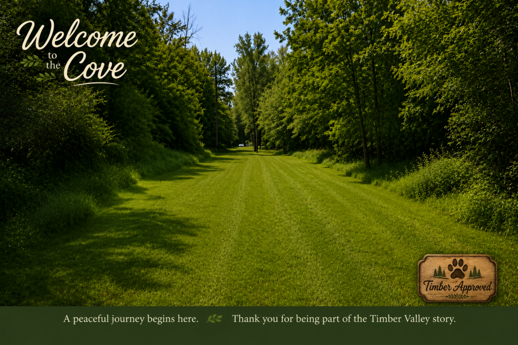 The Cove at Timber Valley Retreat, a peaceful meadow and one of the Favorite Photo Locations at our Western Maryland Cabin for a Family Cabin Getaway Maryland.