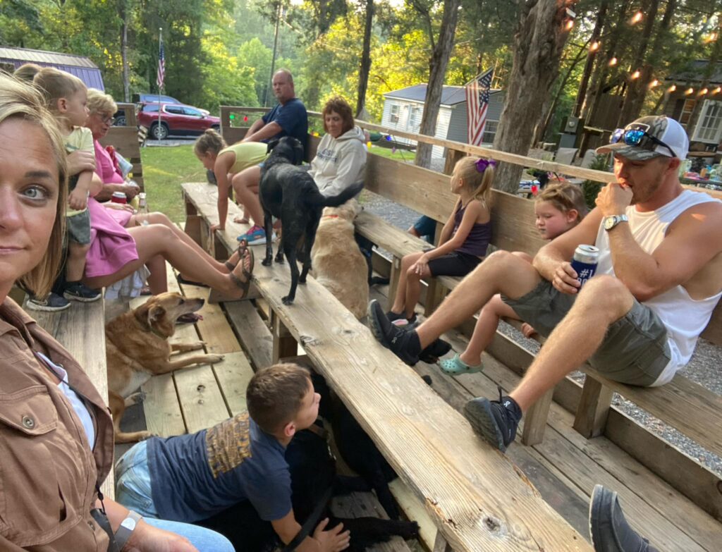 Families enjoying Multi-Generational Family Vacations aboard the Timber Valley Trailblazer wagon ride at Timber Valley Retreat during a Family Getaway Western Maryland.
