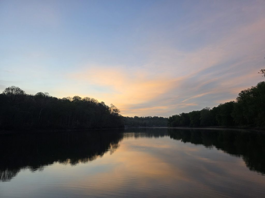 Potomac River along the C&O Canal near Clear Spring Maryland at sunset