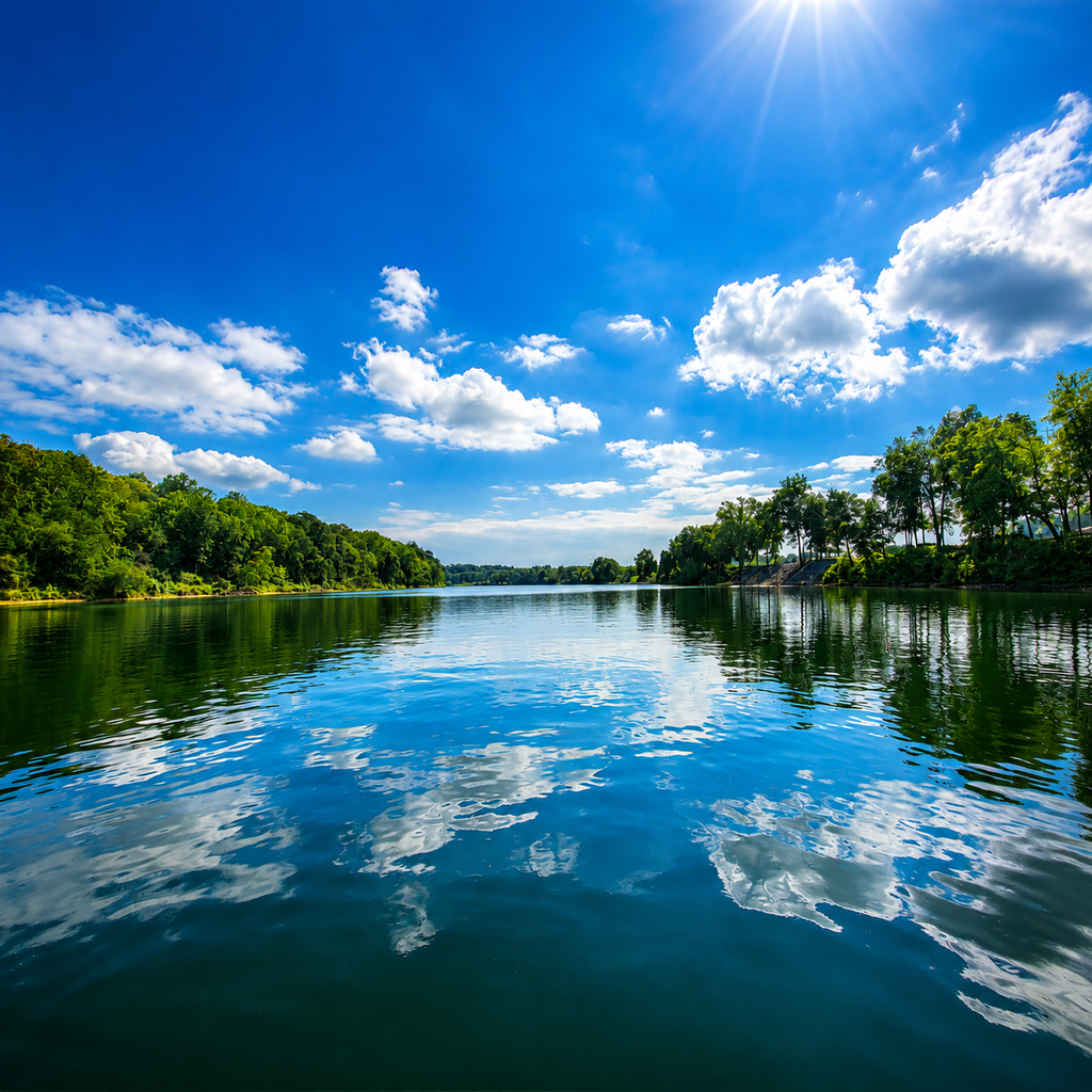 Potomac River along the C&O Canal near Clear Spring Maryland offering scenic outdoor recreation for a Western Maryland getaway